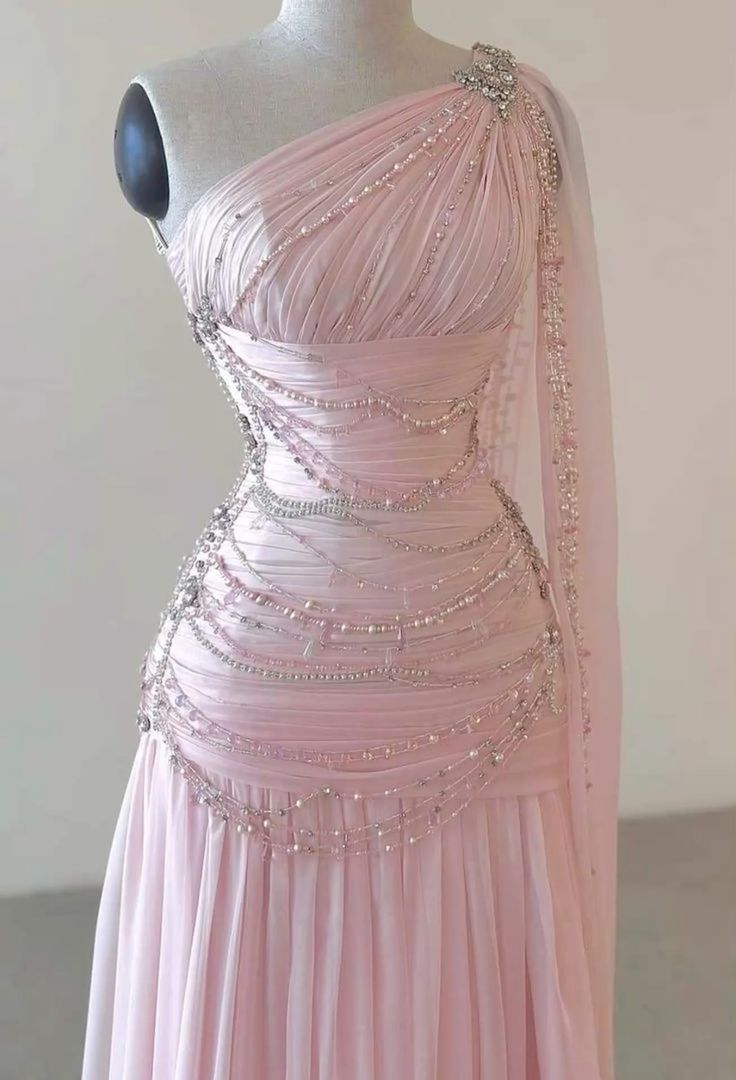 Elegant A Line One Shoulder Cape With Train Beaded Tulle Long Prom Dress,Evening Dress GG582