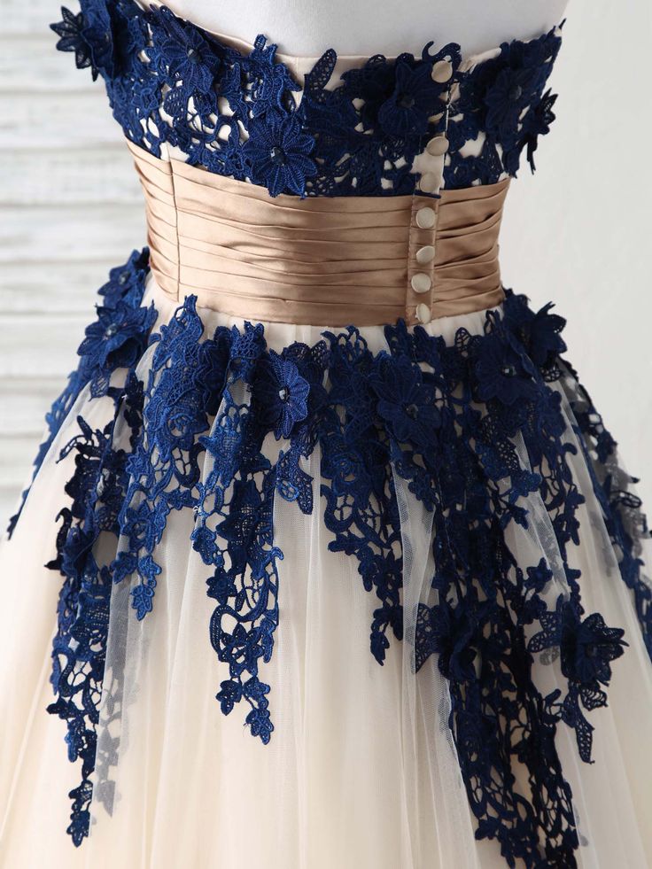 Beautiful A Line Strapless Lace Applique Tulle Long Prom Dress,Evening Dress GG756